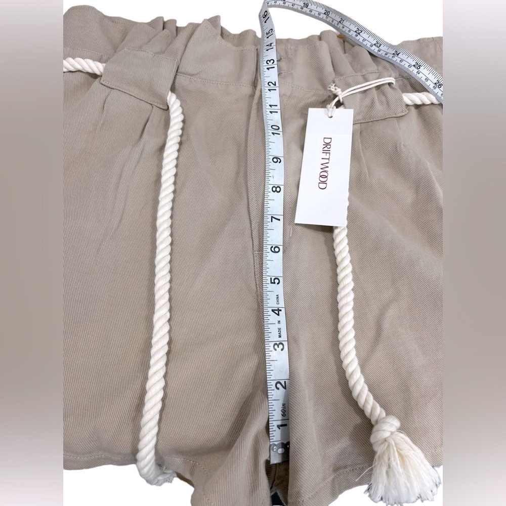 Driftwood Veronica Paperbag Linen Blend Rope Belt Shorts NWT 29 - Picture 6 of 10